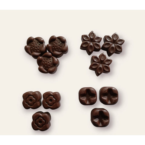 Flores De Chocolate Mixtas Veganas 80gr
